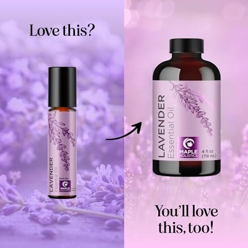 Lavendel Roll-On Ätherisches Öl – Beruhigendes Aromatherapieöl für Schlaf, Kopfschmerzen und Entspannung – Natürliches, vorverdünntes Schlaföl für die nächtliche Entspannung mit Lavendelöl für die Haut, 2er-Pack