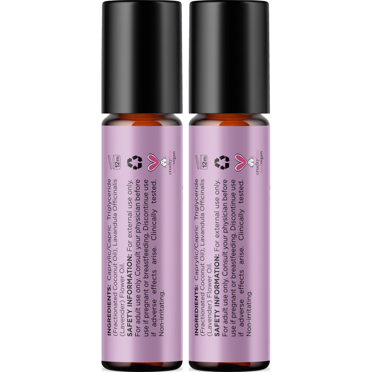 Lavendel Roll-On Ätherisches Öl – Beruhigendes Aromatherapieöl für Schlaf, Kopfschmerzen und Entspannung – Natürliches, vorverdünntes Schlaföl für die nächtliche Entspannung mit Lavendelöl für die Haut, 2er-Pack