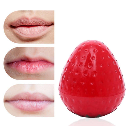 24 Stücke Erdbeer-Lippenbalsam – Niedlich geformter, langanhaltend feuchtigkeitsspendender Lippenbalsam für Frauen und Mädchen