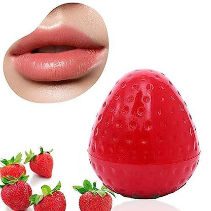 24 Stücke Erdbeer-Lippenbalsam – Niedlich geformter, langanhaltend feuchtigkeitsspendender Lippenbalsam für Frauen und Mädchen
