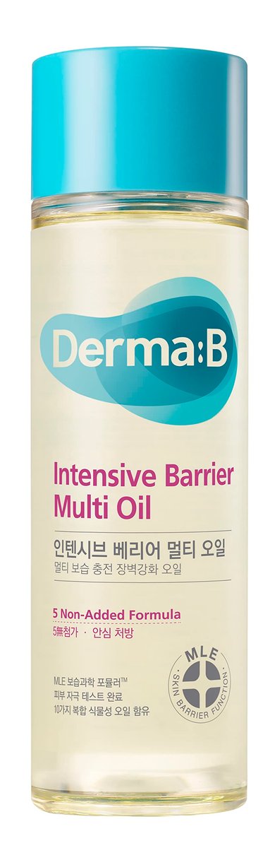 Derma B Intensive Barrier Multi Body Oil – Feuchtigkeitsspendendes, nicht klebriges Mehrzwecköl nach dem Duschen mit 10 botanischen Ölen für empfindliche Haut | Koreanische Körperöle für Frauen & Männer | 135 ml