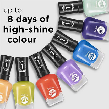 Sally Hansen Miracle Gel Keith Haring Nagellack – Salonqualität, Gel-Like Formel, Zweischritt-System, Keine UV-Lampe nötig, Lang anhaltend – 919 Contempor-airy | Cyanblau
