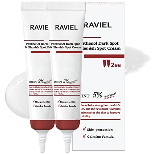 RAVIEL Panthenol Dark Spot & Pigment Care Cream – Aufhellender Fleckenkorrektor mit Niacinamid für Unreinheiten, ungleichmäßigen Teint & Hautklarheit, 15ml x 2, Koreanische Hautpflege (0,5 fl oz, Packung mit 2)
