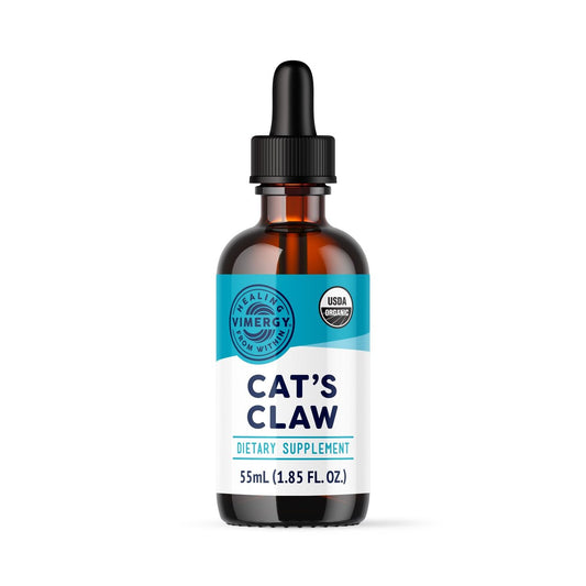 Vimergy USDA Bio-Katzenkralle Flüssigkeit – Antioxidative Unterstützung und Immunsystem-Stärkung* – Vegan, Glutenfrei, Nicht-GVO – 27 Portionen (55 ml)