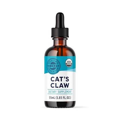 Vimergy USDA Bio-Katzenkralle Flüssigkeit – Antioxidative Unterstützung und Immunsystem-Stärkung* – Vegan, Glutenfrei, Nicht-GVO – 27 Portionen (55 ml)