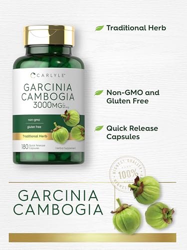 Carlyle Garcinia Cambogia Extrakt | 180 Kapseln | Non-GMO, Glutenfrei