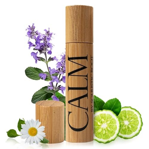 Soulistic Root Calm Essential Oil Roll On für Frauen – Aromatherapie-Mischung mit Lavendel, Kamille, Salbei – Rollerball für Entspannung, Selbstpflege, Haut, Massage, Wellness & Geschenkideen – 10 ml Flasche