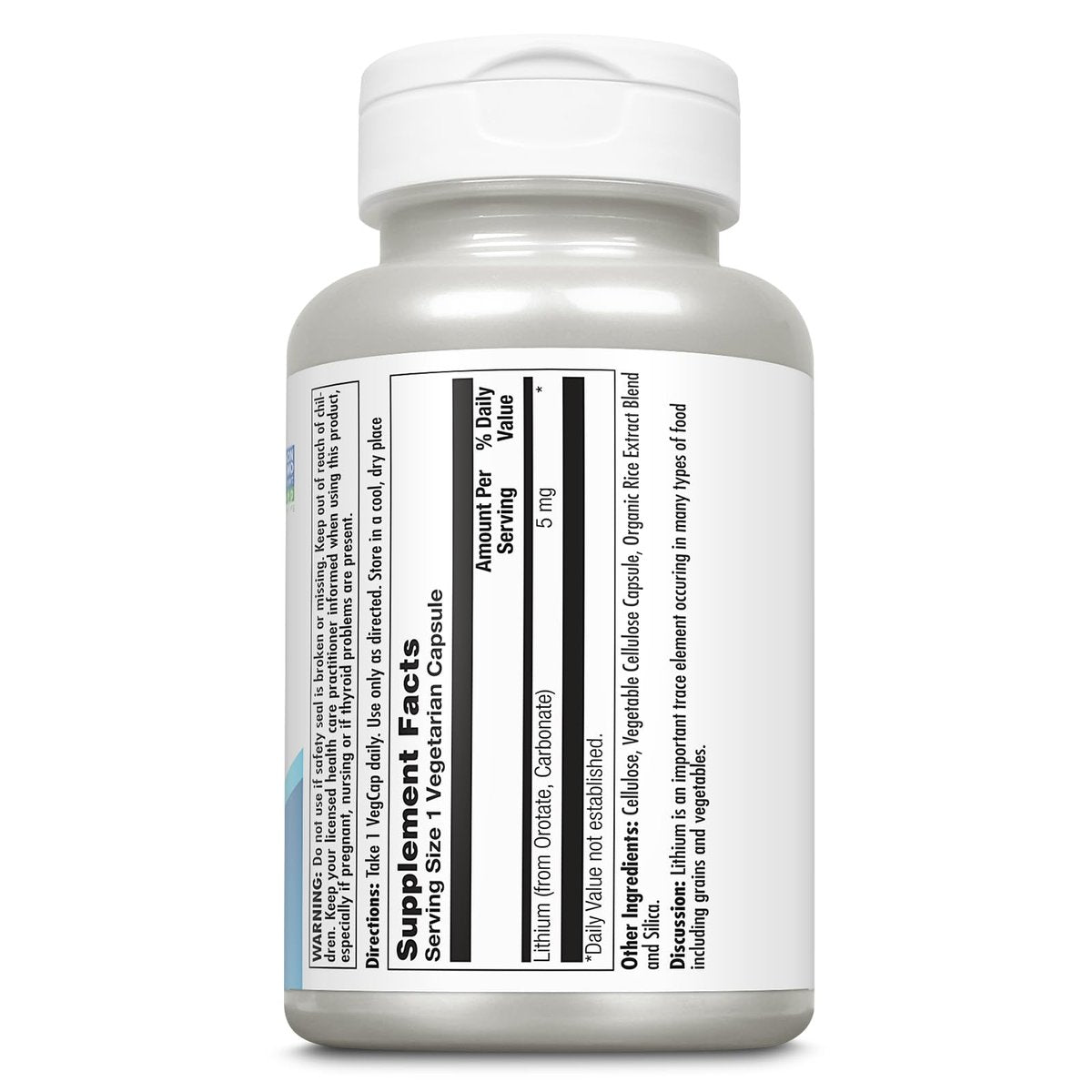 KAL Lithium Orotat 5 mg – Niedrig dosiertes Lithiumpräparat zur Unterstützung des allgemeinen Wohlbefindens und der Stimmung, hoch bioverfügbar, vegan, 60-Tage-Garantie, 180 Kapseln