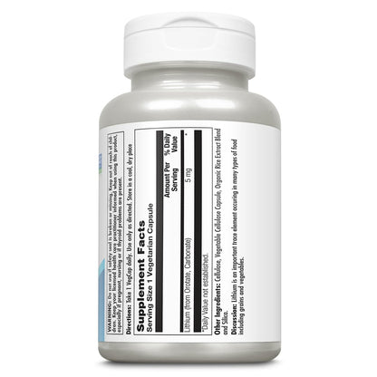 KAL Lithium Orotat 5 mg – Niedrig dosiertes Lithiumpräparat zur Unterstützung des allgemeinen Wohlbefindens und der Stimmung, hoch bioverfügbar, vegan, 60-Tage-Garantie, 180 Kapseln