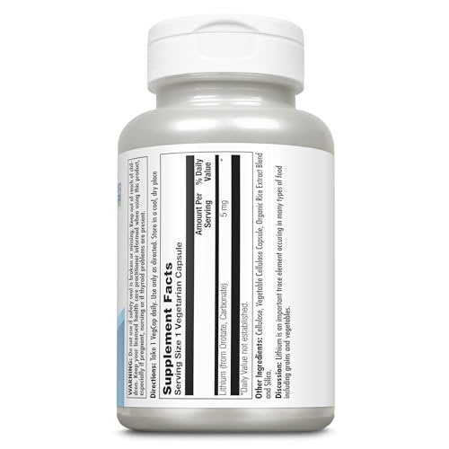 KAL Lithium Orotat 5 mg – Niedrig dosiertes Lithiumpräparat zur Unterstützung des allgemeinen Wohlbefindens und der Stimmung, hoch bioverfügbar, vegan, 60-Tage-Garantie, 180 Kapseln
