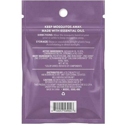 SoulSation 25er Pack Mückenschutz-Armbänder, DEET-frei für Kinder & Erwachsene, einzeln verpackte Bänder