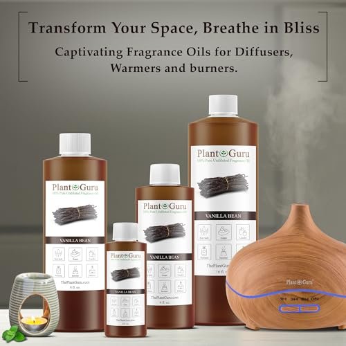 Vanille-Bohnen Duftöl 118 ml – Duftöl für DIY Seifenherstellung, Kerzen, Badebomben, Body Butters – Ideal für Aromatherapie-Diffuser, Duftlampen und -wärmer – Perfekt für Lotionen und Cremes