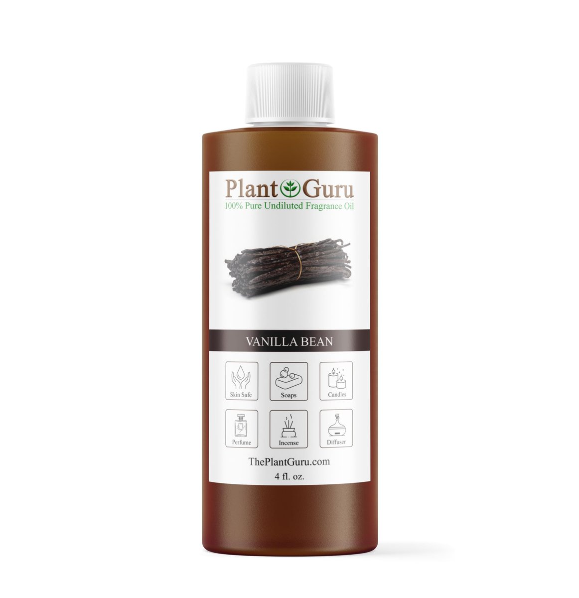 Vanille-Bohnen Duftöl 118 ml – Duftöl für DIY Seifenherstellung, Kerzen, Badebomben, Body Butters – Ideal für Aromatherapie-Diffuser, Duftlampen und -wärmer – Perfekt für Lotionen und Cremes
