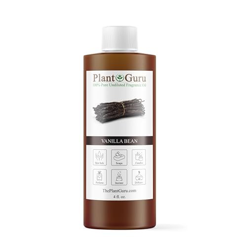 Vanille-Bohnen Duftöl 118 ml – Duftöl für DIY Seifenherstellung, Kerzen, Badebomben, Body Butters – Ideal für Aromatherapie-Diffuser, Duftlampen und -wärmer – Perfekt für Lotionen und Cremes