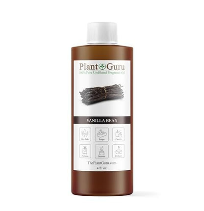 Vanille-Bohnen Duftöl 118 ml – Duftöl für DIY Seifenherstellung, Kerzen, Badebomben, Body Butters – Ideal für Aromatherapie-Diffuser, Duftlampen und -wärmer – Perfekt für Lotionen und Cremes