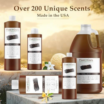 Vanille-Bohnen Duftöl 118 ml – Duftöl für DIY Seifenherstellung, Kerzen, Badebomben, Body Butters – Ideal für Aromatherapie-Diffuser, Duftlampen und -wärmer – Perfekt für Lotionen und Cremes