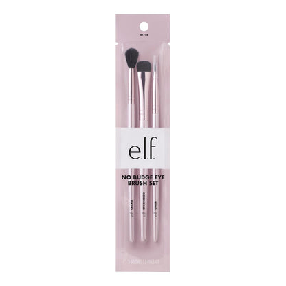 e.l.f. No Budge Brush Trio – 3-teiliges Lidschatten-Pinselset für Auftragen und Verblenden, ideal für No Budge Cream Lidschatten, vegan & tierversuchsfrei