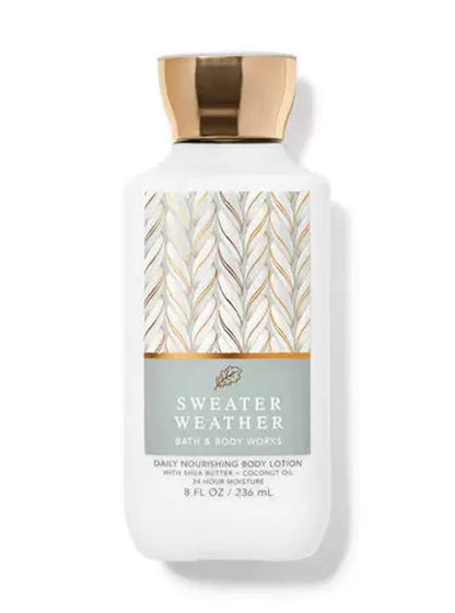 Bath & Body Works Sweater Weather Super Smooth Body Lotion Set 8 oz – Geschenkset für Damen