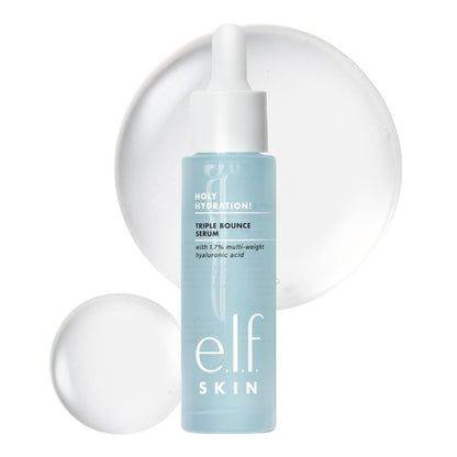 e.l.f. SKIN Holy Hydration! Triple Bounce Serum – Hyaluronsäure Serum für pralle, federnde Haut, feuchtigkeitsspendend & pflegend, vegan & tierversuchsfrei