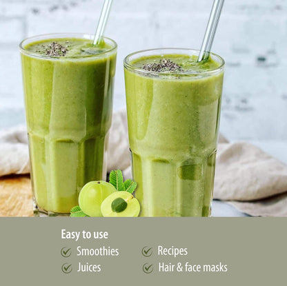 Organic Traditions Amla-Pulver – Bio Amla Pulver aus indischer Stachelbeere, Vitamin-C-reiches Superfood für Smoothies, Säfte und Rezepte, 454 g (1 lb) Beutel