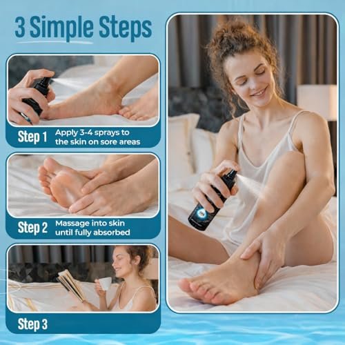 Aromasong Magnesium Spray – Extra Stark (23 mg pro Sprühstoß) 8 Oz – Reines Magnesiumöl für Beinbeschwerden und erholsamen Schlaf – Hergestellt in den USA
