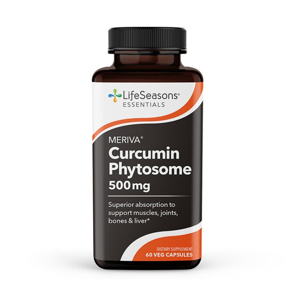 LifeSeasons Essentials Meriva Curcumin - Kurkuma Phytosom Komplex - Unterstützt Muskeln, Gelenke, Knochen & Leber - Fördert Durchblutung & Herzgesundheit - Lindert Steifheit & Schmerzen - 60 Kapseln