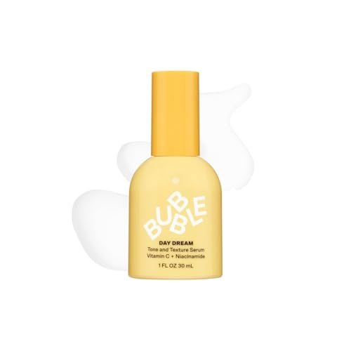 Bubble Skincare Day Dream Vitamin C Serum – Leichtes, feuchtigkeitsspendendes Gesichtsserum mit Niacinamid + Ceramiden – Für einen ebenmäßigen Hautton und verbesserte Textur nach Sonnenschäden – Sommerliche Hautpflege (30 ml)