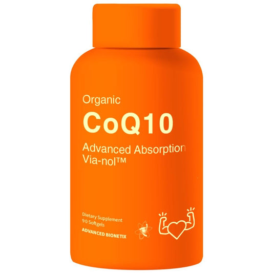 Advanced Bionetix CoQ10 200mg mit Schwarzem Pfeffer Extrakt – 90 Weichkapseln – Antioxidans, Herz-Kreislauf- & Gehirngesundheit, Energieproduktion, Bio, Glutenfrei