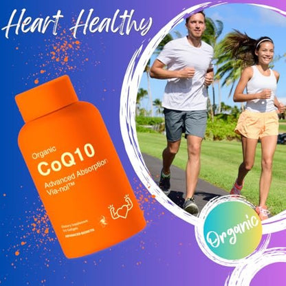 Advanced Bionetix CoQ10 200mg mit Schwarzem Pfeffer Extrakt – 90 Weichkapseln – Antioxidans, Herz-Kreislauf- & Gehirngesundheit, Energieproduktion, Bio, Glutenfrei