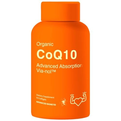 Advanced Bionetix CoQ10 200mg mit Schwarzem Pfeffer Extrakt – 90 Weichkapseln – Antioxidans, Herz-Kreislauf- & Gehirngesundheit, Energieproduktion, Bio, Glutenfrei