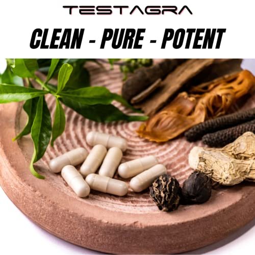 BioImmune TESTAGRA Testosteron Booster für Männer – 10-fach konzentriert – 90 Kapseln – Steigert Muskelmasse, Energie, Antrieb und Kraft – mit Sägepalme, Tribulus, Tongkat Ali, Bockshornklee, Zink