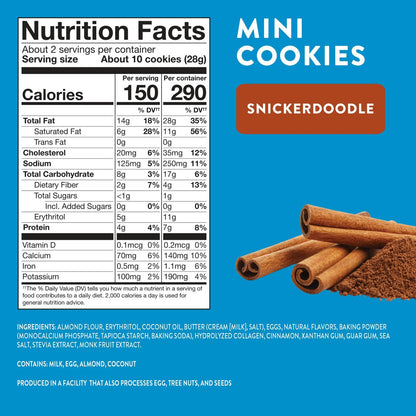 HIGHKEY Zuckerfreie Kekse Variety 2er-Pack – Keto-Snackpaket ohne Kohlenhydrate, Schokoladenkekse + Snickerdoodles, glutenfrei, diabetikerfreundlich, 2x113g