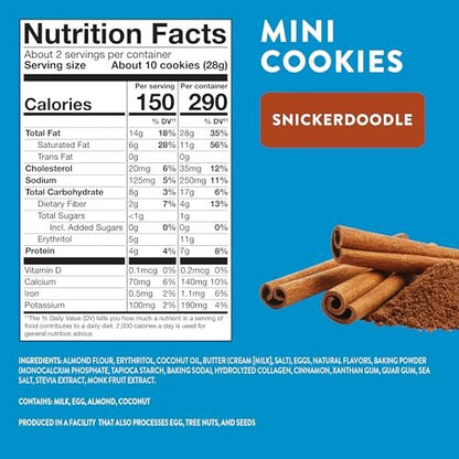 HighKey Low Carb Snickerdoodle Kekse – Keto Snacks, Diabetiker Desserts, glutenfrei, zuckerfrei, 3er-Pack