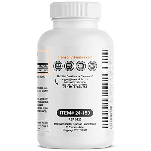 Bronson Vitamin A 10.000 IE Premium Non-GMO – Unterstützt gesunde Sehkraft, Immunsystem und Wachstum, 180 Softgels
