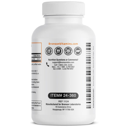 Bronson Vitamin A 10.000 IE – Hochdosiertes, nicht-GMO Nahrungsergänzungsmittel für Sehkraft, Immunsystem & Zellgesundheit, 360 Softgels