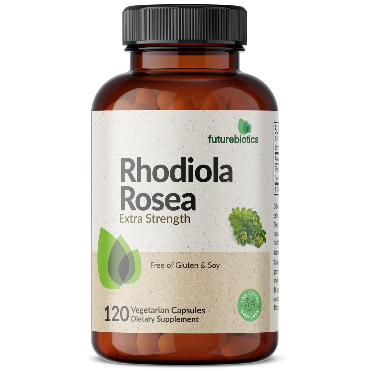 Futurebiotics Rhodiola Rosea Pulver – Adaptogenes Kraut, Vegetarische Kapseln, 120 Stück