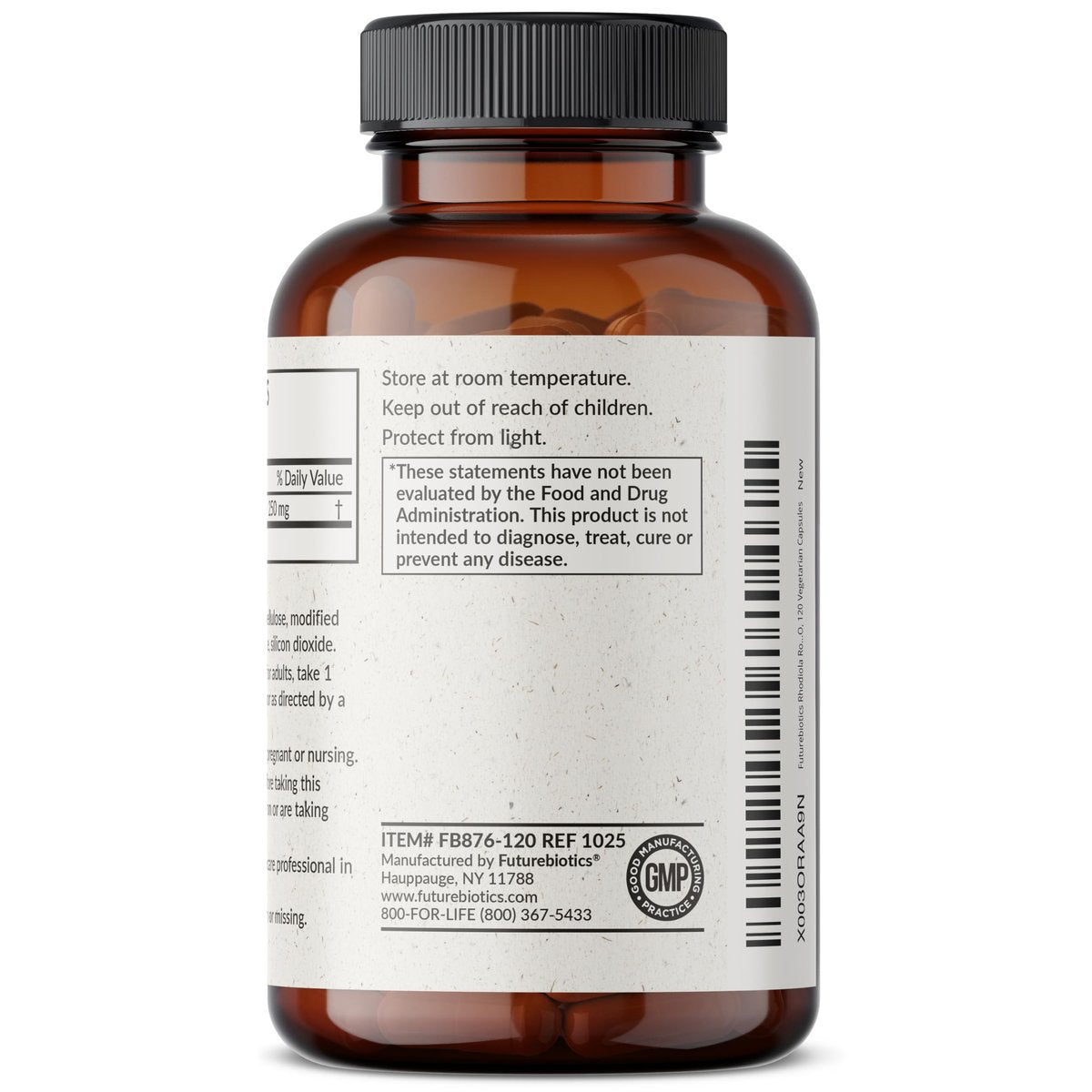 Futurebiotics Rhodiola Rosea Pulver – Adaptogenes Kraut, Vegetarische Kapseln, 120 Stück