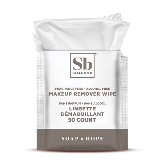 Soapbox Duftfreie Make-up-Entfernungstücher - Sanfte Gesichtsreinigungstücher für Schmutz und Öl, alkoholfreie Make-up-Entferner-Pads, 50 Stück