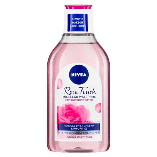 NIVEA Rose Touch Mizellenwasser mit Bio-Rosenwasser, 2er-Pack (2 x 400 ml) – Sanfte Gesichtsreinigung für tägliches Make-up-Entfernen und erfrischende Hautpflege, geeignet für alle Hauttypen