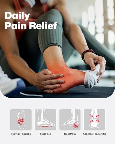 Walkhero Fußgewölbe-Stützeinlagen - Orthopädische Schuheinlagen für Plantarfasziitis mit Alltagskomfort und Unterstützung, lindert Fußschmerzen und Plattfüße (Herren 6-6 1/2 | Damen 8-8 1/2, Blau)