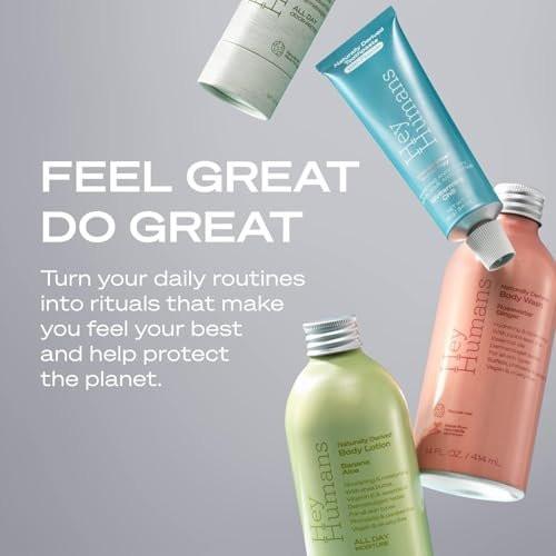Hey Humans Deodorant, Aluminiumfrei, für Frauen und Männer, mit natürlich gewonnenen Inhaltsstoffen, 24h Geruchskontrolle, erfrischende ätherische Öle, Lavendel Vanille, 2er-Pack