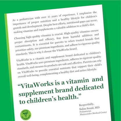 VitaWorks Eisen für Kinder Kautabletten mit Vitamin C, 10 mg Eisen(II)-fumarat, Orangen-Geschmack, 120 Kautabletten