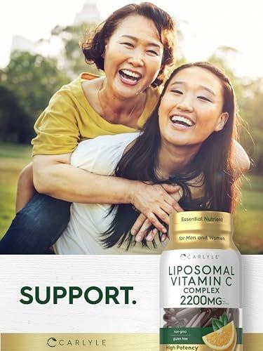Carlyle Liposomales Vitamin C | 2200 mg | 90 Weichkapseln | Hochdosiertes Komplexpräparat | Non-GMO, Glutenfrei