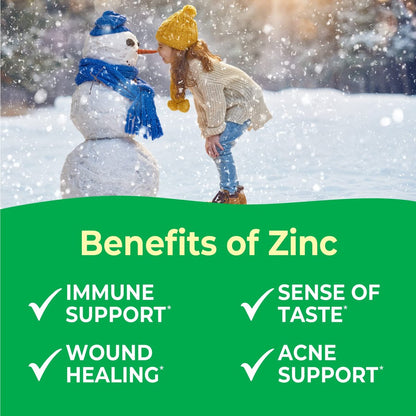 VitaWorks Kids Zink 15mg Kautabletten - Natürlicher Kirschgeschmack - Vegan, Vegetarisch, GVO-frei, Glutenfrei, Nussfrei - Nahrungsergänzungsmittel für die Immununterstützung - für Kinder - 120 Kautabletten
