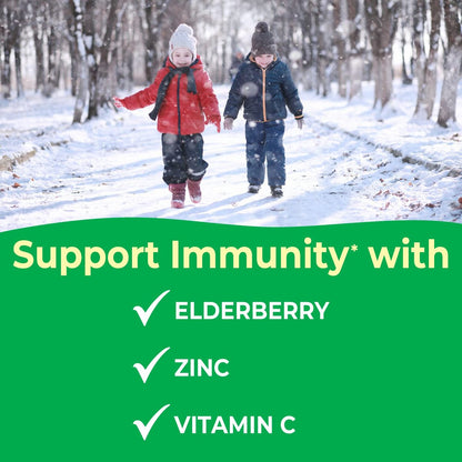VitaWorks Kinder Immununterstützung Kautabletten mit Holunderbeere, Vitamin C und Zink, gemischter Beerengeschmack, vegane Nahrungsergänzung, glutenfrei, nicht-GVO, 120 Kautabletten