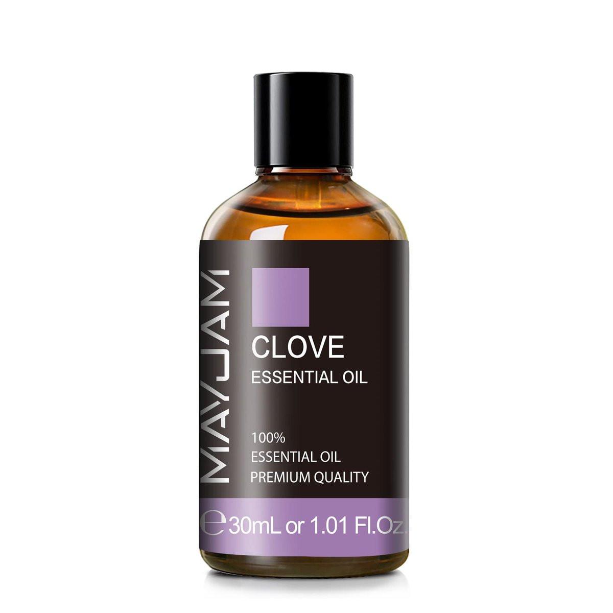 MAYJAM Nelkenöl, 30 ml reines ätherisches Öl für Aromatherapie-Diffuser, ideal für DIY-Kerzen- und Seifenherstellung