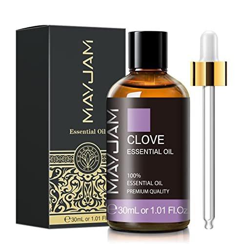 MAYJAM Nelkenöl, 30 ml reines ätherisches Öl für Aromatherapie-Diffuser, ideal für DIY-Kerzen- und Seifenherstellung