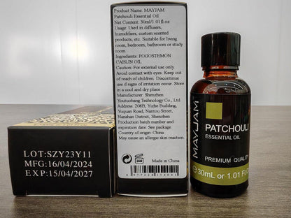 MAYJAM Patchouli-Öl 30 ml – 100% reines ätherisches Öl für Diffuser, Yoga, Massage & Bad