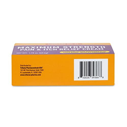 Globe Lidocain 4% Mehrfach-Symptom-Linderungscreme 2er-Pack (je 1,75 oz) – Schmerz- & Juckreizstillend, Steroidfrei, Nicht fettend