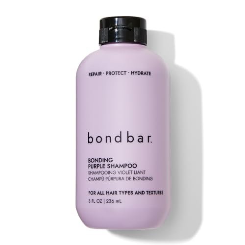 Bondbar Purple Brightening Shampoo – Violett-Shampoo für blondes, gesträhntes & graues Haar – Neutralisiert Gelbstich, repariert, schützt & hydratisiert – Vegan & tierversuchsfrei – 237 ml